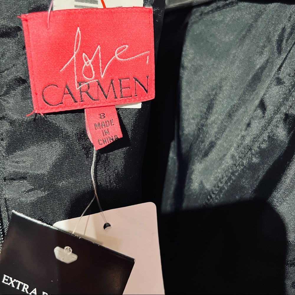 MINI Satin Cocktail Dress Women Size 8 LBD Party Dress NEW TAGS Carmen MarcValvo - Picture 7 of 10